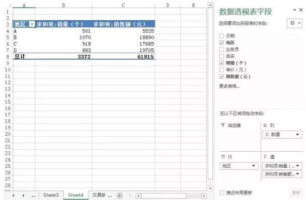 数据表求和
